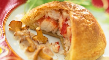 Quicke recipe: Crab and chanterelle puff pastry