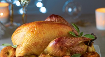 Gourmet recipe: Roast turkey with croquettes and chestnuts