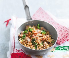 Gourmet recipe: Egg fried rice with broccoli and pork