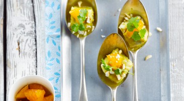 Appetizer recipe: Fish and orange appetizer spoons