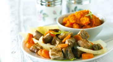 Gourmet recipe: Veal stew with fennel and carrot purée
