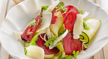 Healthy recipe: Beetroot and zucchini carpaccio with parmesan