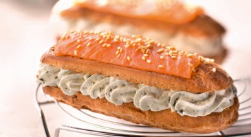 Appetizer recipe: Smoked salmon and wasabi chantilly éclairs