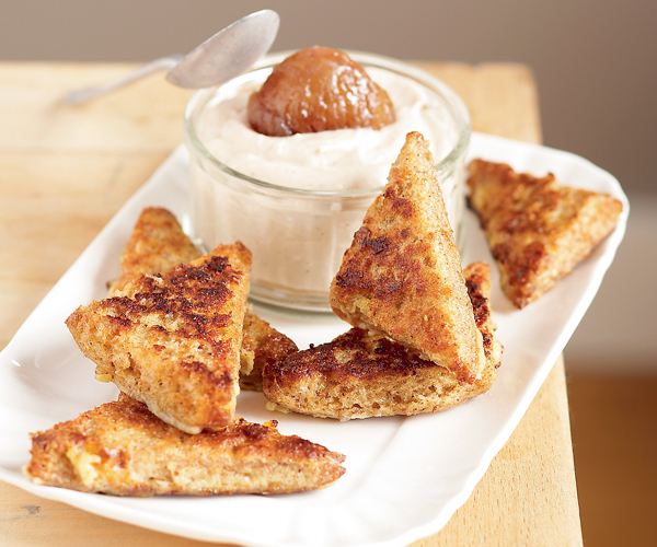 Gourmet recipe: French toast with chestnut mousse
