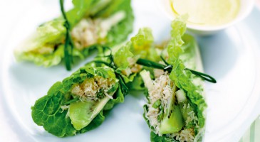 Easy recipe: crab spring rolls with kiwi and green apple
