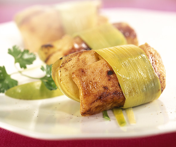 Quick recipe: Chicken roulade with apples and leeks