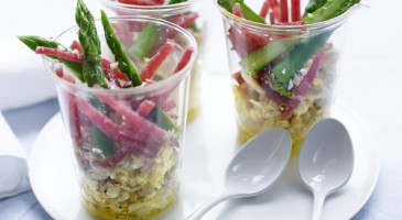 Easy starter recipe: Ham and asparagus verrine