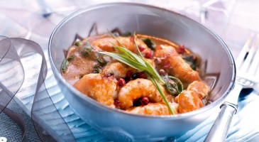 Festive recipe: Shrimps with pink peppercorns and tarragon