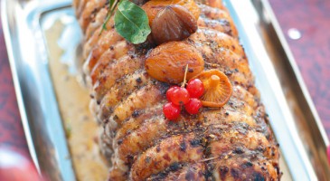 Festive recipe: Stuffed guinea fowl with chestnuts and fruit