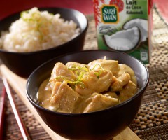 Asian recipe: Curry chicken with coconut milk
