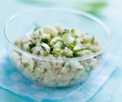 Healthy recipe: quinao salad with cucmber and mint