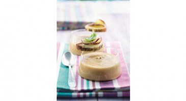 Gourmet recipe: Eggplant velouté soup with mozzarella and cumin