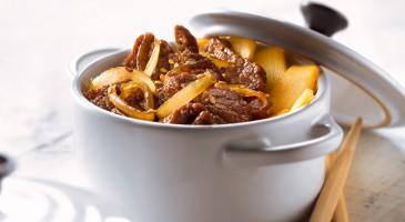 Gourmet recipe: Caramelised beef with onions and bamboo shoots