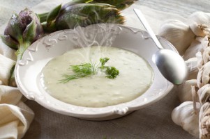 Gourmet recipe: Creamy artichoke soup