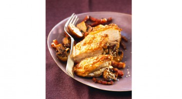 Poultry recipe: Chicken breasts with sesame and mushrooms