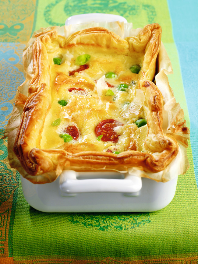 Gourmet recipe Mascarpone and parmesan quiche