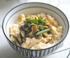 Gourmet recipe: Camembert and mushroom risotto