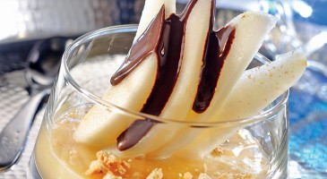 Quick recipe: Pear, almond cream and chocolate