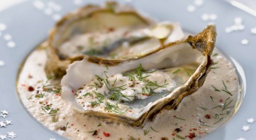 Gourmet recipe: Oysters with truffle cream