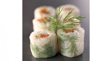 Asian recipe: Salmon and dill maki