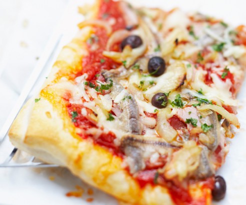 Anchovy pizza