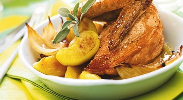 Poultry recipe: Roast chicken with apples