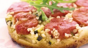 Gourmet recipe: Tomatoes, zucchini and bulgur tart tatin